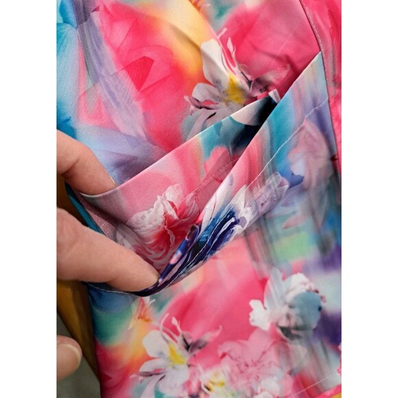 Barco One Women's 3XL Multicolor Floral Blooms Nurse Medical Scrub Top NWT - Picture 5 of 10